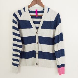 Zaket & Plover V Neck Striped Cardigan Size Large